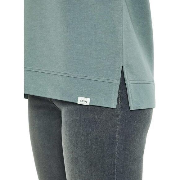 Orvis Cloud V-Neck Dropped Shoulders Sweatshirt Blue Medium - Picture 3 of 7